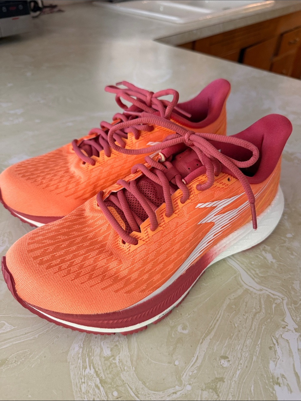 Women's Orange and Maroon Lightweight Running Sneakers Kairos 2
